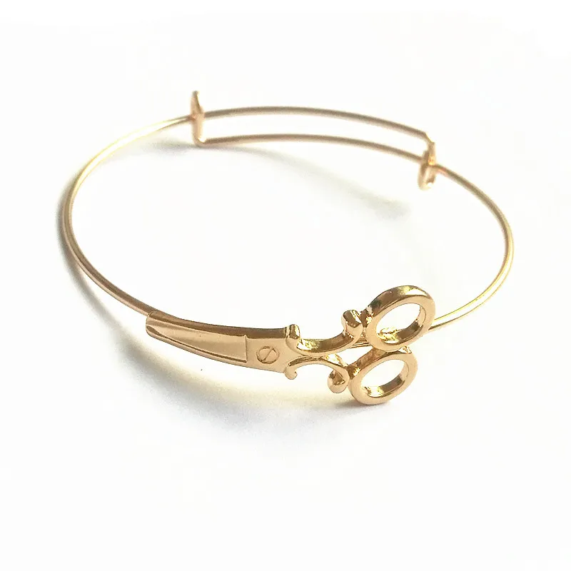 10pc) Fashion Jewelry Simple Wiring Scissors Bracelet Adjustable Expandable Bangles Metal Bracelets | Украшения и аксессуары