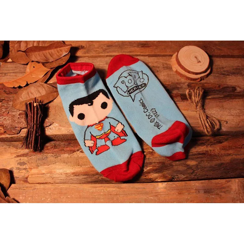1 Pairs Socks-16 DC мужские носки, хлопковые носки до середины икры, короткие носки, серия Marvel Hero, человек-паук, джокер, супермен, бэтмен, чудо-женщина, вспышка, подарки - Цвет: 1 Pairs Socks-16