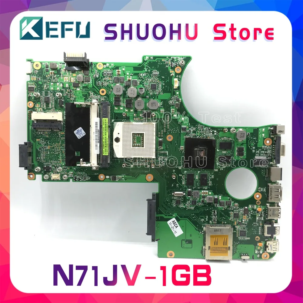 Материнская плата KEFU для ноутбука ASUS N71JV N71JN N71J REV 2 0 протестированная на 100%