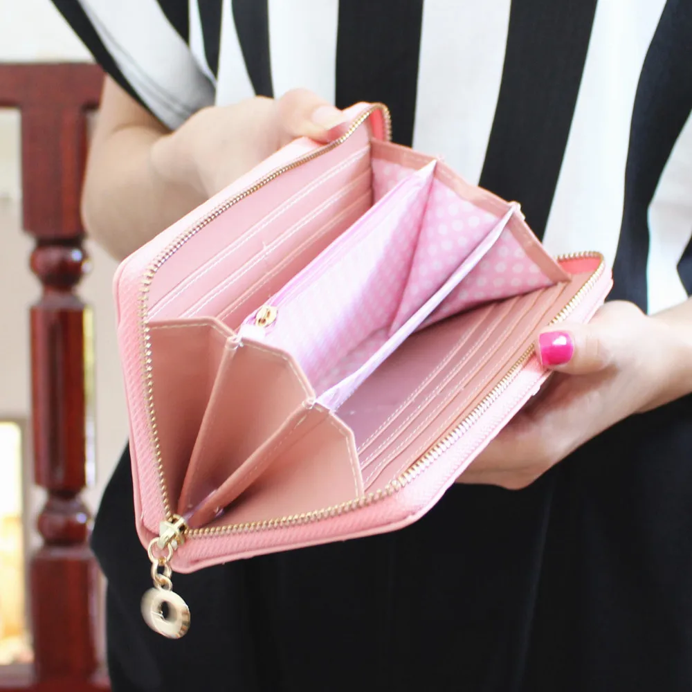 Длинные Для женщин кошелек клатч Мода 2017 г. короны украшение плед Женские