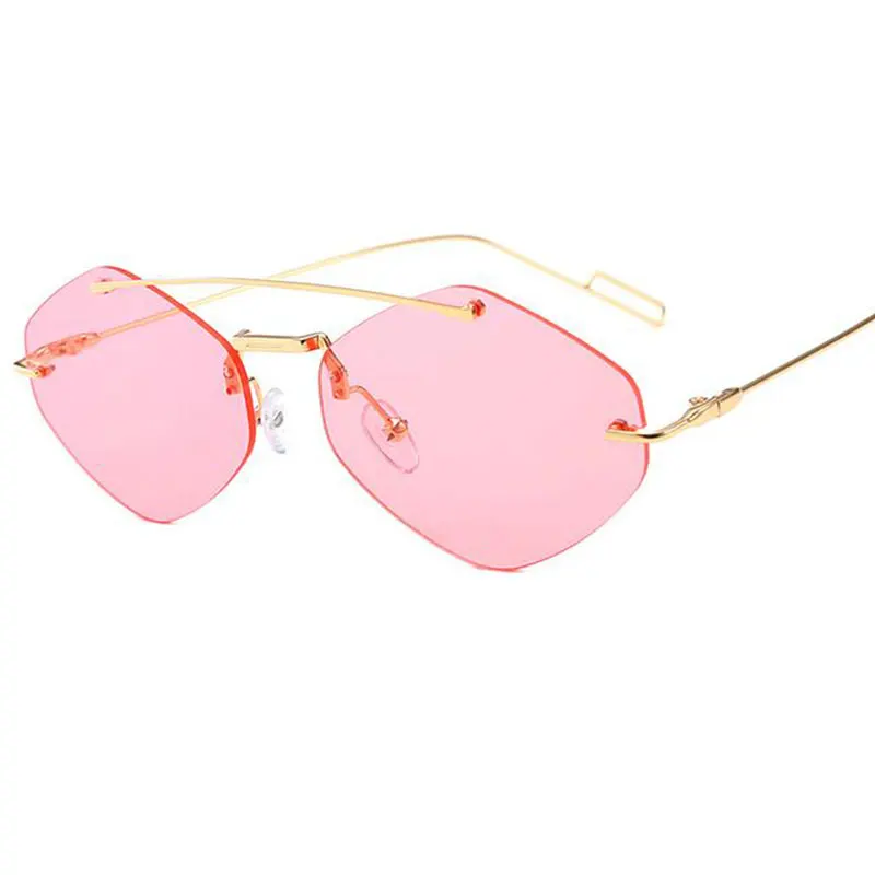 Женские Модные готические Квадратные Солнцезащитные очки карамельных цветов