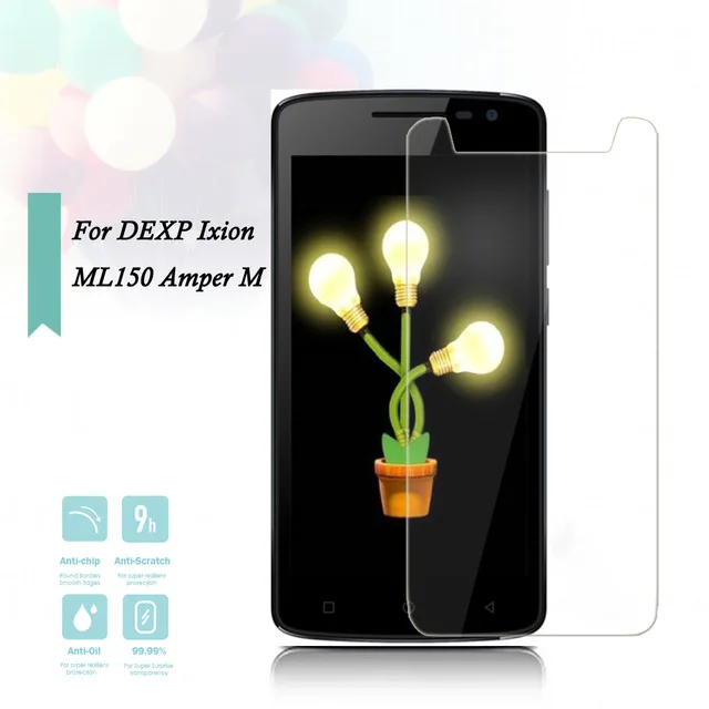 Закаленное стекло 9H защитная пленка Взрывозащищенная для DEXP Ixion ML150 Amper M|screen