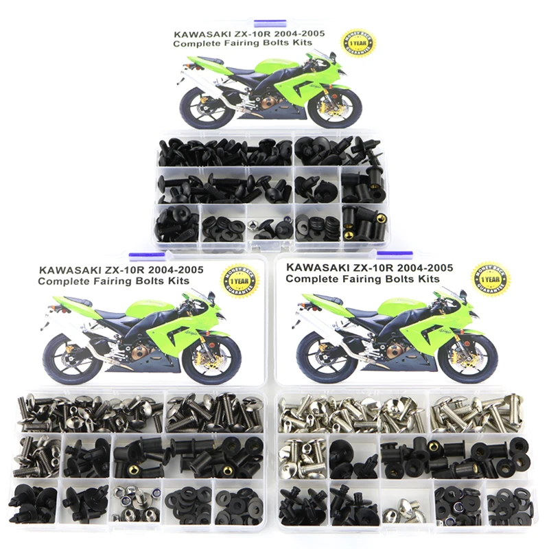 Подходит для Kawasaki ZX10R ZX 10R 2004 2005 полный комплект обтекателей болтов гайки