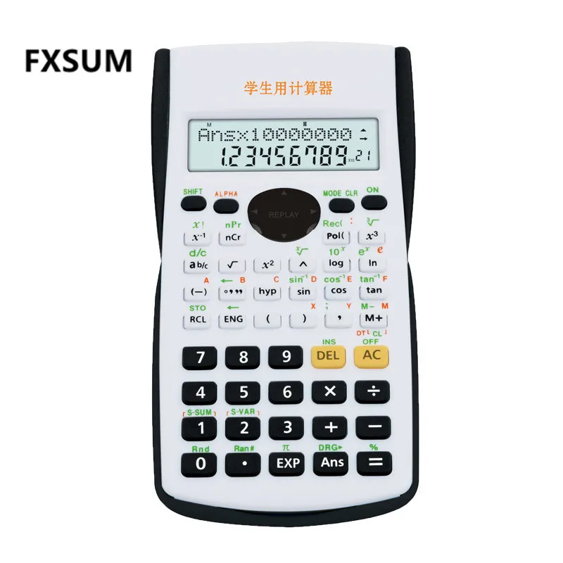 Красочные научный калькулятор 2 линии Дисплей студенческий экзамен Calculadora Cientifica
