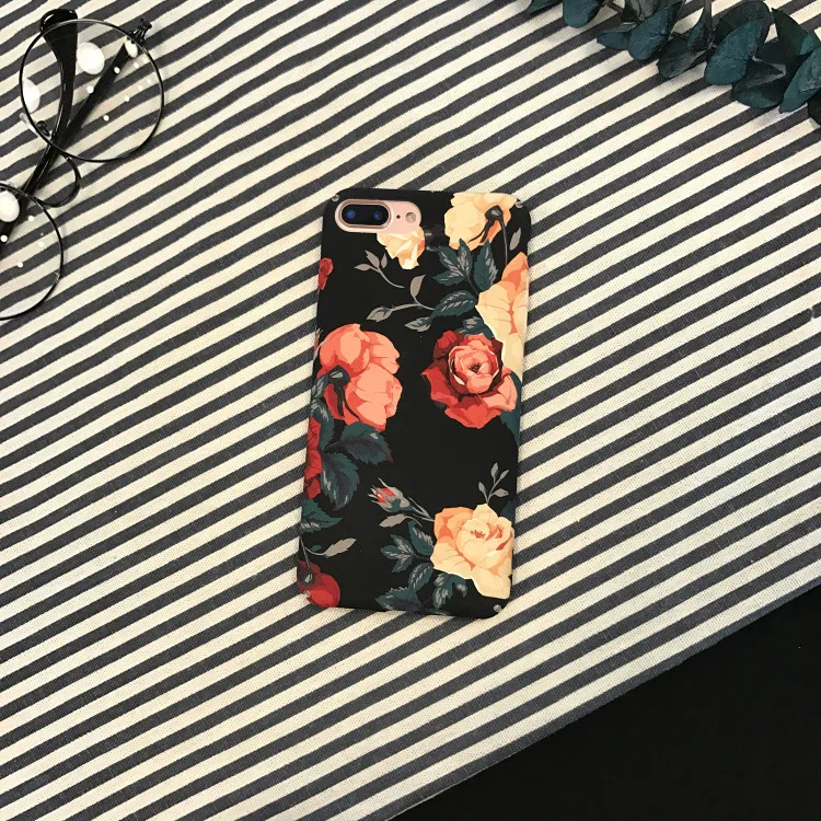 Роскошные LOVECOM Ретро Розы Цветочный розы Жесткий PC телефон чехлы для iphone 7 6 s 8 Plus X