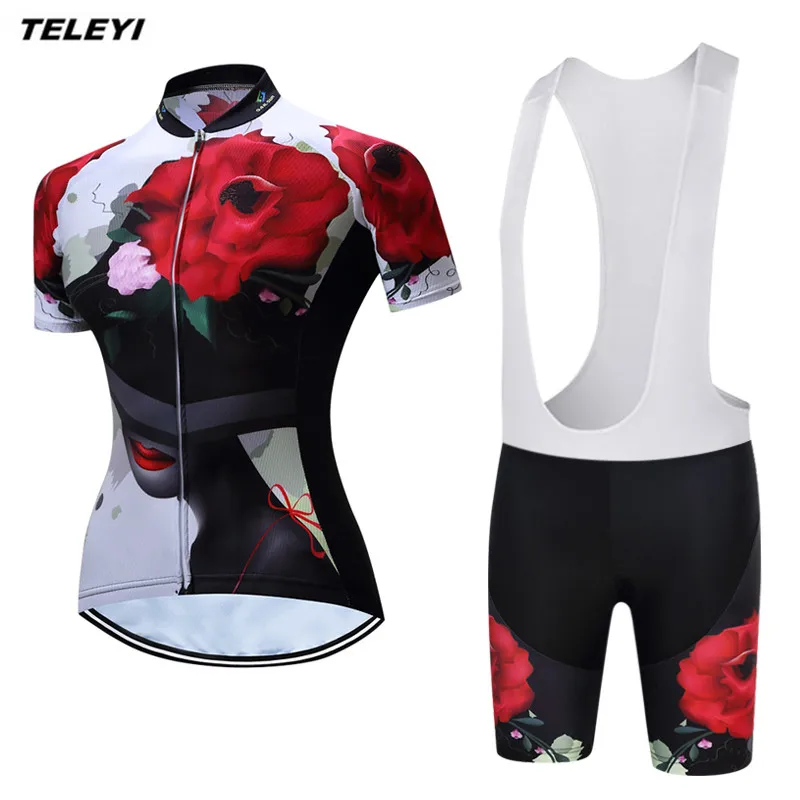 TELEYI MTB Ropa Ciclismo Джерси велосипедная Женская одежда для велоспорта черная красная