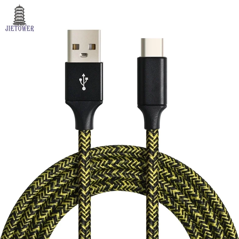 100 шт./лот тканевый нейлоновый Плетеный Micro USB кабель v8 для Samsung 8pin iphone typeC usb c
