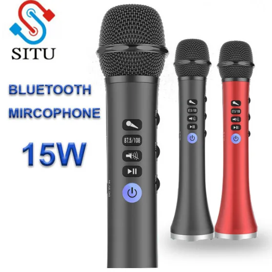 SITU L 698 Профессиональный 15 Вт Портативный USB беспроводной Bluetooth караоке микрофон