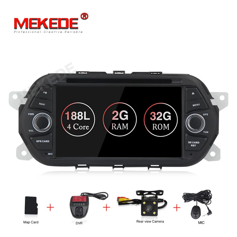 MEKEDE 7 ''1DIN Android9.1 32G rom Автомобильный мультимедийный плеер для Fiat Tipo Egea Навигатор Радио bluetooth WiFi DVD OBD2 - Цвет: car dvd camera DVR