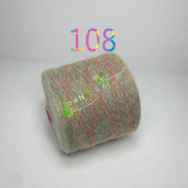 70% Ангорская шерсть, вязаная крючком, мохеровая линия, вязаные нитки для вязания, шерсть lanas ovillos Вязание t50 - Цвет: 108