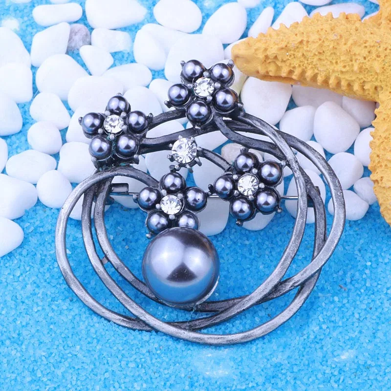 FARLENA ювелирные изделия черный пистолет покрытый натуральным камнем бисер