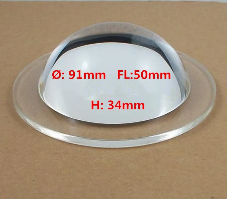 2 pcs Plano convex car lens 91mm diameter 50mm focal length High borosilicate glass | Инструменты