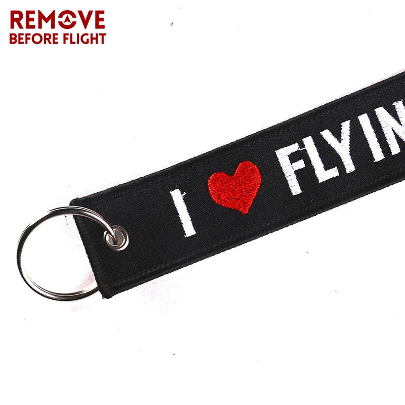 Брелок для ключей с вышивкой I LOVE FLYING 5 шт.|key holder keychain|embroidery luggage tagsembroidery tag |