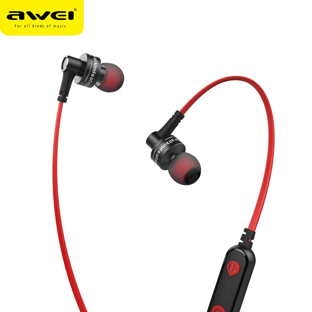 Awei B990BL IPX4 Waterproof Bluetooth Dual Driver Magnet In-ear Earphone w/ Mic bluetooth stereo microscope c0523 | Электроника