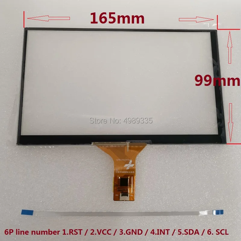 7 дюймовый емкостный сенсорный экран x мм Интерфейс IIC6P для системы Android Raspberry
