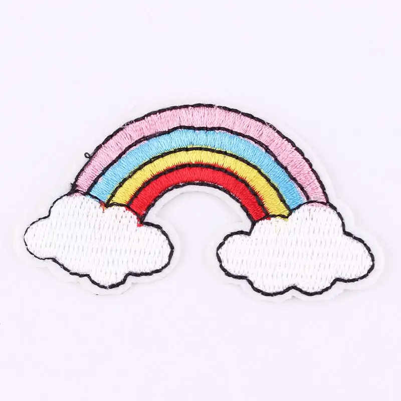 Лидер продаж 1 шт. нашивки в мультяшном стиле с вышивкой дождевика термоклейкая