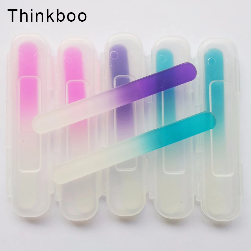 1 шт. Детские Стеклянные пилочки для ногтей + пластиковая коробка модные ногтей|nail