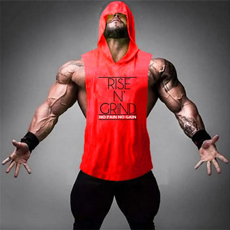 Muscleguys брендовая рубашка без рукавов с капюшоном Спортивная одежда для