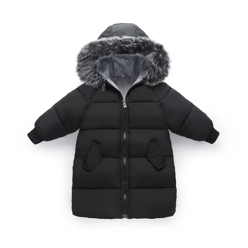 Длинная стильная одежда детские зимние куртки Детское пальто детская куртка для
