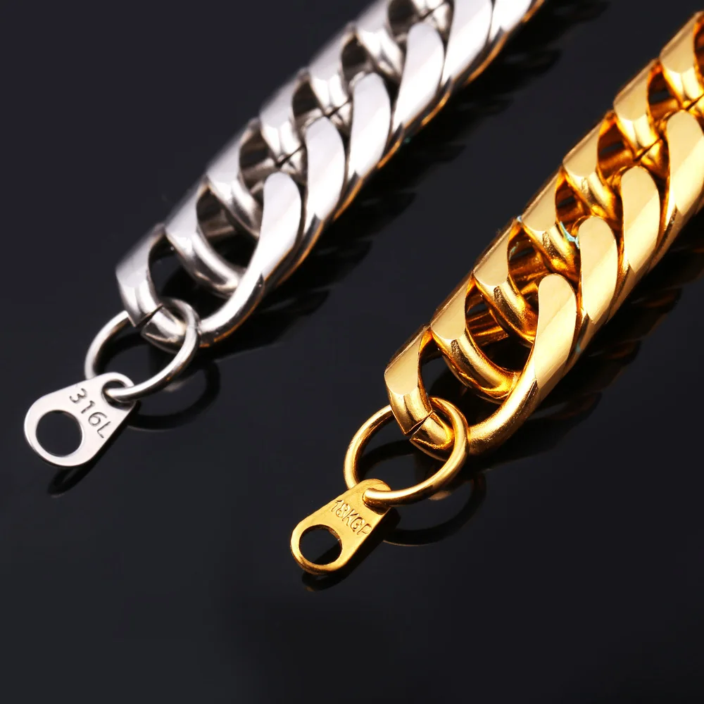 Американский Стиль для мужчин тяжелый Прохладный комплект ювелирных изделий 316L