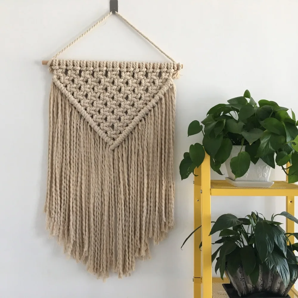 Креативная плетеная веревка ручной работы с кисточками в стиле ретро для