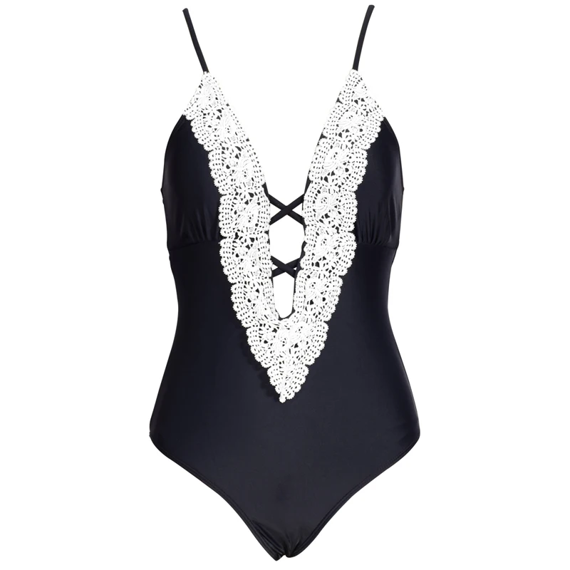 Слитный купальник PERONA сексуальный с глубоким v образным вырезом женский