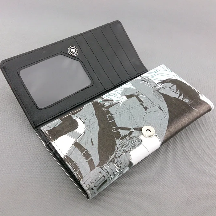 Длинный стильный PU кошелек с красочной печатью аниме атака на Титанов Eren/Mikasa |