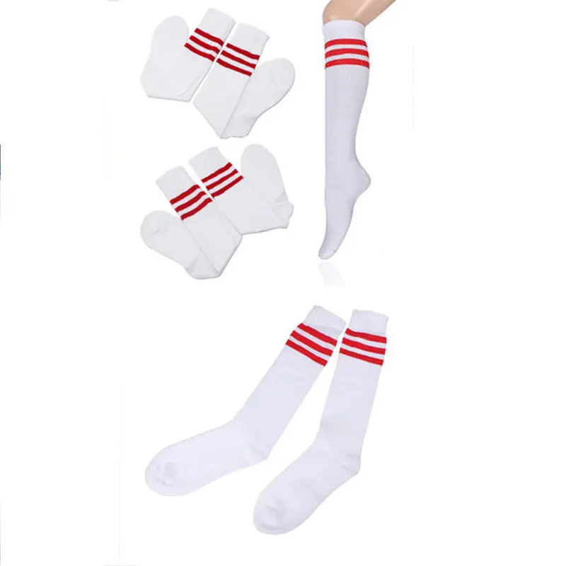 Whitered Новые высокие носки, гольфы для девочек и женщин, новинка, модные сексуальные Полосатые Гольфы черлидер - Цвет: Whitered