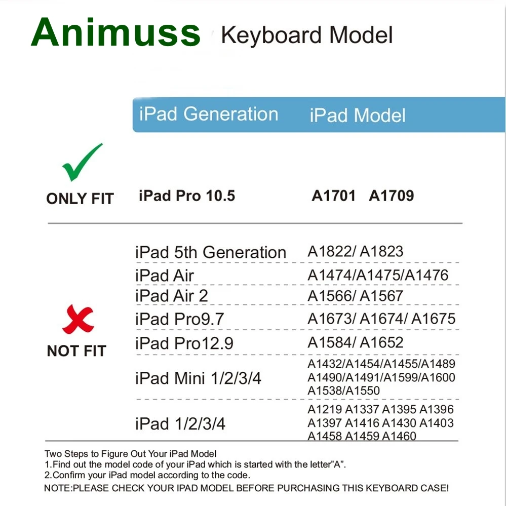 Для iPad Pro 10 5 чехол для клавиатуры ANIMUSS 7 цветов с подсветкой дыхательный свет BT