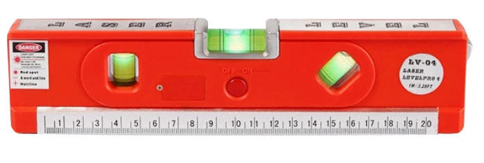 Горизонтальный лазерный маркер 3 Пузырьковые пробирки измерительная лента