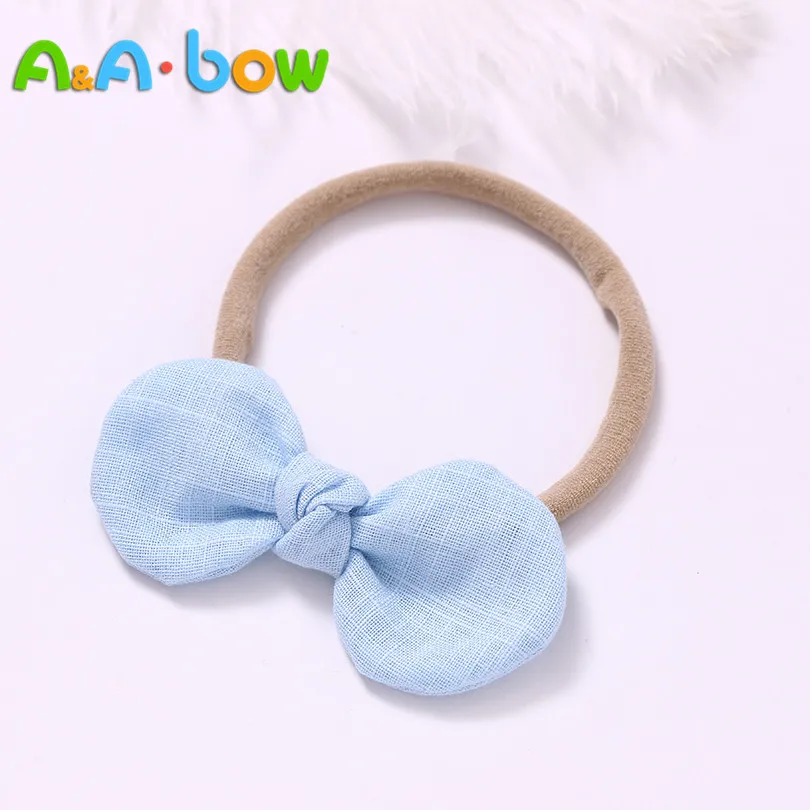 4 шт./лот Высококачественная нейлоновая повязка на голову ручной работы с бантом