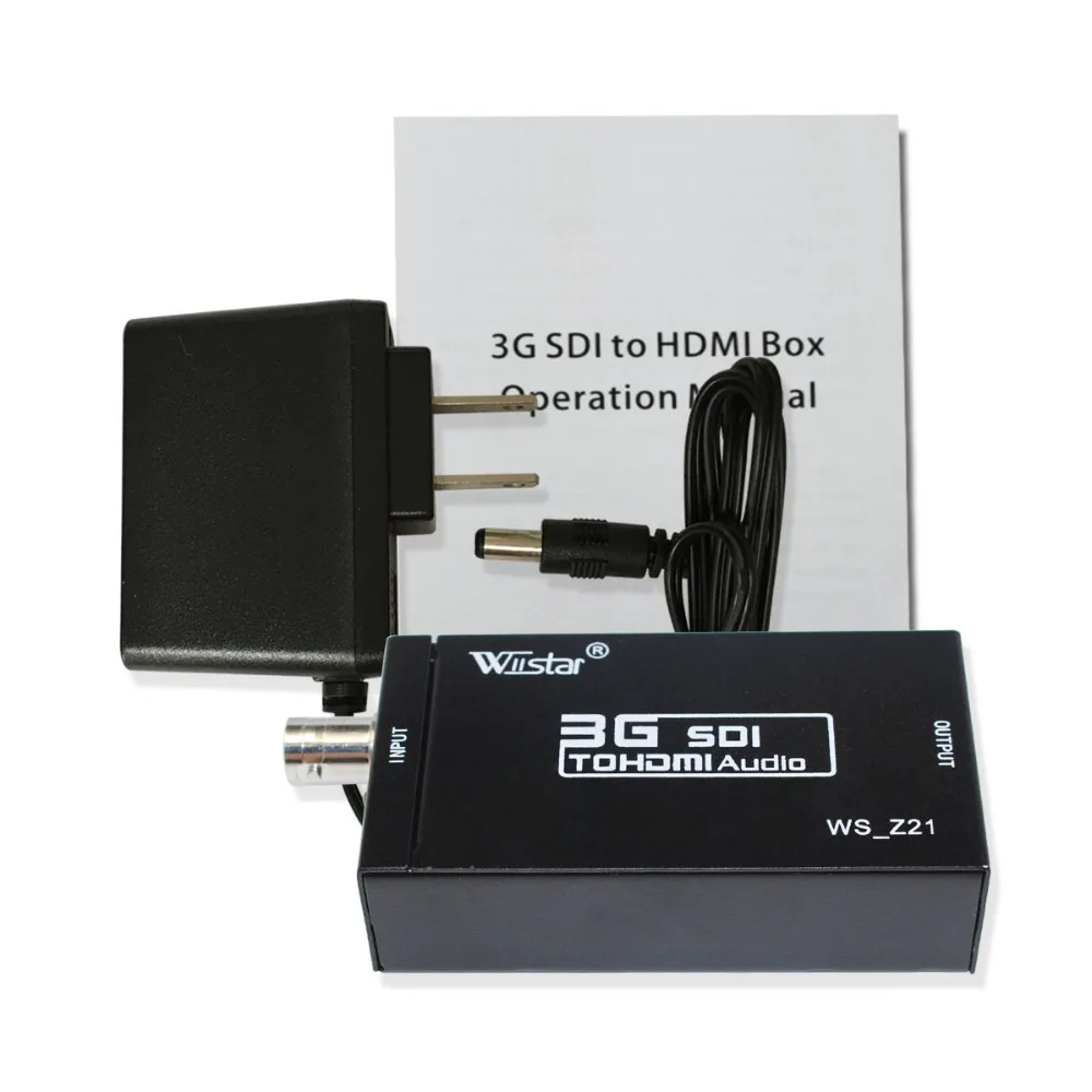 Wiistar Новое поступление SDI в HDMI аудио видео конвертер BNC в HDMI адаптер HD 3g SDI в HDMI для монитора HDTV
