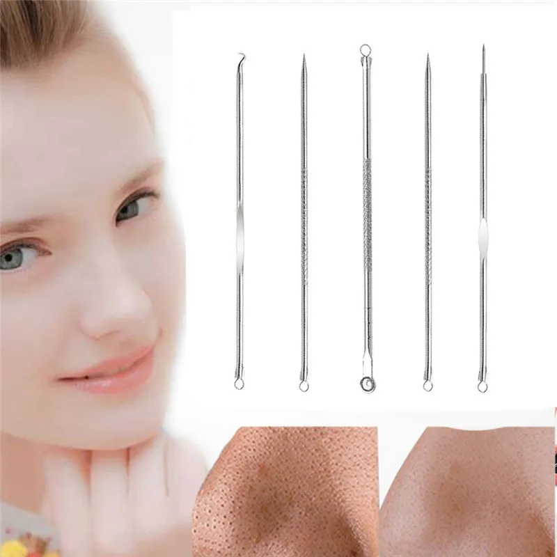 5 шт./компл. игла для удаления прыщей из нержавеющей стали средство на лице |