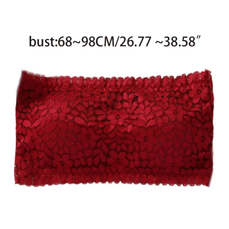 Женский кружевной Бюстгальтер бандо без бретелек с цветочным рисунком бесшовный