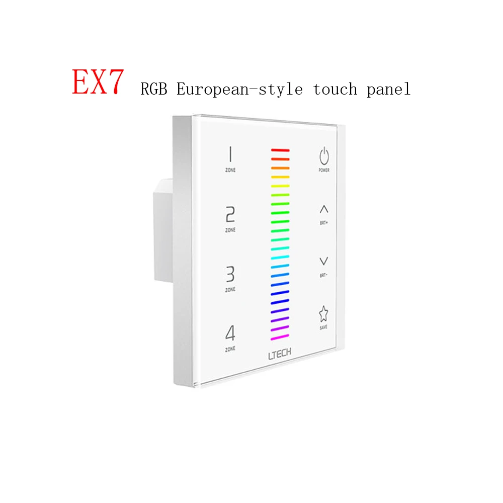 LTECH EX5 EX6 EX7 EX7S EX8 EX8S выключатели со светодиодным индикатором 4 зоны мультисенсорная