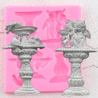 antique fountains silicone molds angel bird cake decorating fondant mold cupcake baking clay candy chocolate gumpaste mould