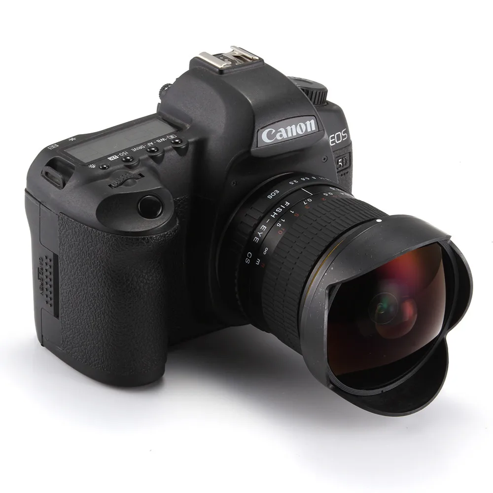 8 мм f/3,5 рыбий глаз супер широкоугольный объектив для Canon 5D Mark III II 3 7D 6D 70D 60D 550D 650D 700D