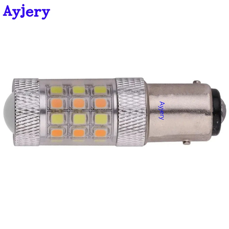 AYJERY! Автомобильная светодиодная лампа S25 1157 BAY15D P21/5 Вт 2835 42 SMD двухцветная белая и