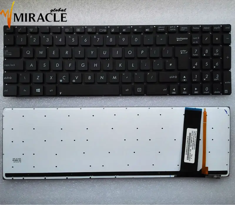 Клавиатура с подсветкой для ASUS N550JV N750 Q550 N56 0knb0 6620UK00|keyboard for asus|asus n550jv keyboardasus keyboard |