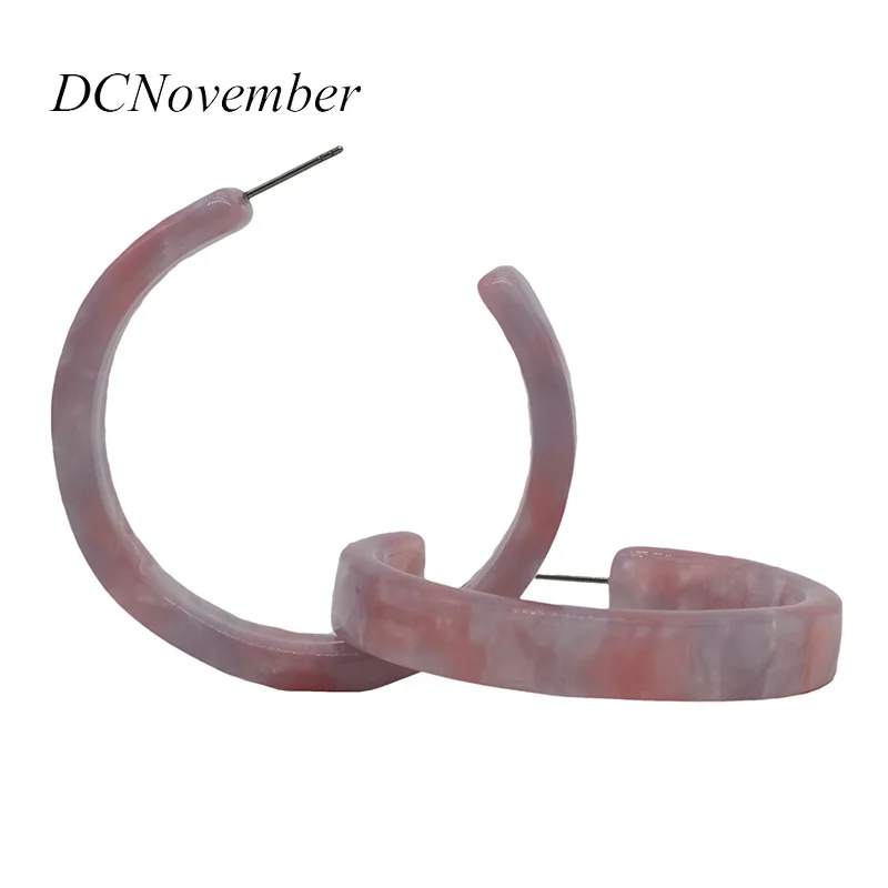 Модные ацетатные серьги-гвоздики в виде колец смолы уксусной кислоты Материал