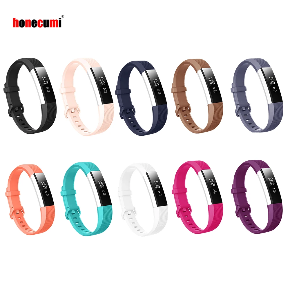 Honecumi 10 упаковок Для Fitbit Alta HR Регулируемый сменный спортивный аксессуар ремешок
