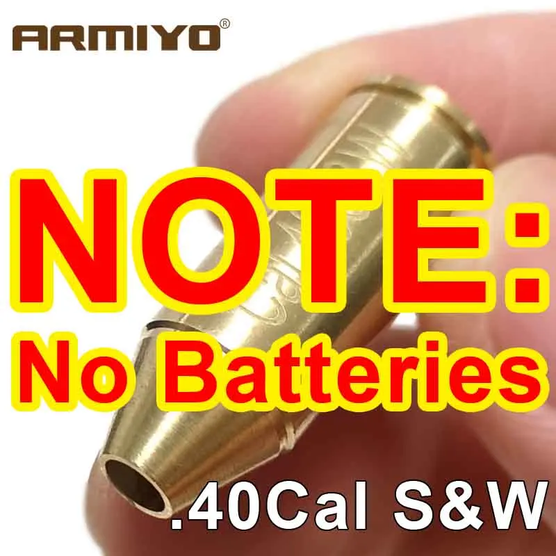 No Batteries Armiyo красный лазерный кал:. 40 S& W 10,6 мм x 29 мм патрон пистолет отверстие оптический охотничий стрельба аксессуары без батареек - Цвет: No Batteries