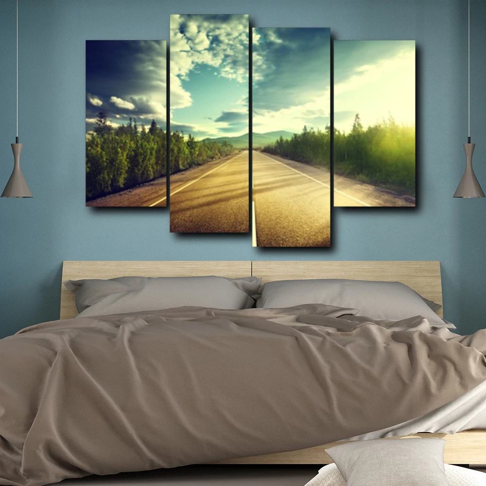 Laeacco The Road продолжает работать на холсте украшение для дома настенный плакат