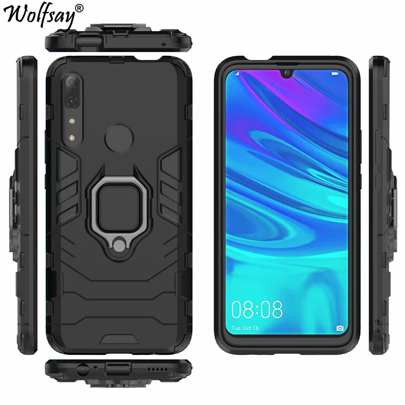 Для Huawei P Smart Z Чехол Броня Магнитная присоска подставка противоударный Полный