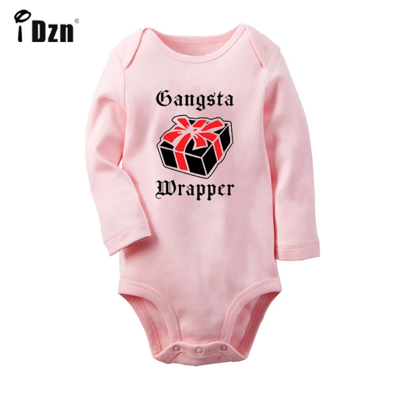 Gangster Wrapper I Hate Winter Design Newborn Baby Boys Girls Outfits Jumpsuit Print Infant Bodysuit Clothes 100% Cotton Sets