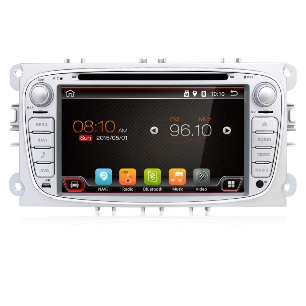 Два Din 7 дюймов dvd плеер автомобиля для FORD Mondeo S MAX C Galaxy Фокус 2 fm радио gps навигации