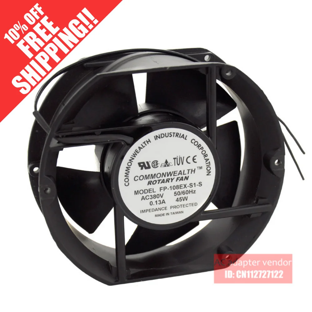 b 380v 0.13a 17250 17251 Ventilador de Refrigeração Novo Fp108ex-s1-s