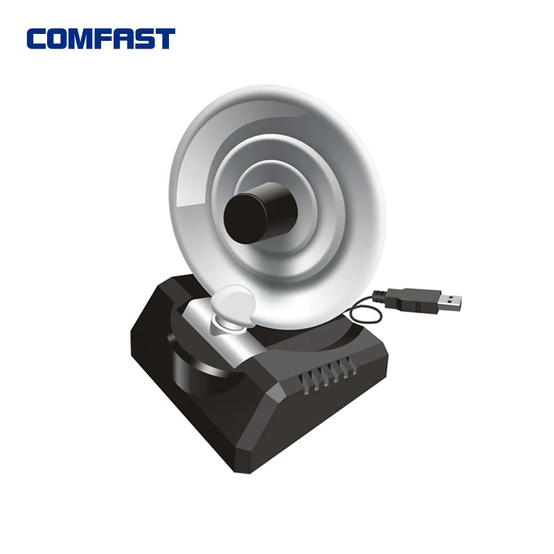 Comfast 300 Мбит/с 20dBm Высокая мощность беспроводной USB WiFi Wi Fi адаптер с 10dbi радар