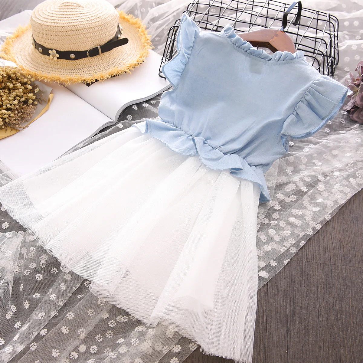 Платье для маленьких девочек Лето 2019 г. платья с вышивкой вишни детское Брендовое