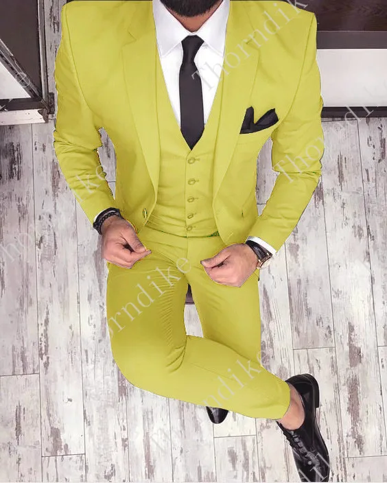 shine yellow Thorndike мужской деловой костюм обтягивающие классические мужские костюмы блейзеры роскошный костюм мужские желтые 3 шт.(куртка+ брюки+ жилет - Цвет: shine yellow